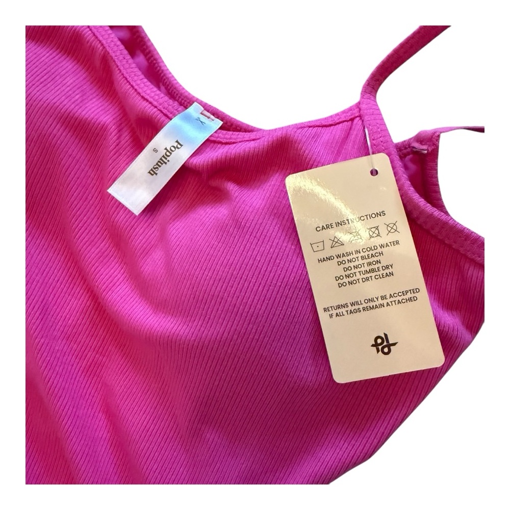 Popilush Pink Shapewear Solid Modal Butt Lift Mini Slip Dress